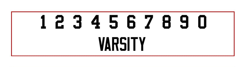 Any Number Varsity Font image 1
