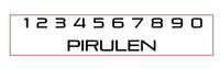 Large Single Number on Each Guard (Pirulen Font) image 1