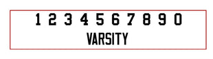 Large Single Number on Each Guard (Varsity Font) image 1